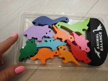 Juego de bloques de construcción Montessori para niños, juguete educativo de bloques de madera de alta calidad con diseño de dinosaurio