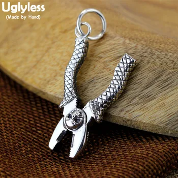 

Uglyless Personalized Pliers Pendants for Men Thai Silver HIP HOP Tool Necklaces NO Chain 925 Silver Cool Guys Fine Jewelry P933