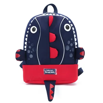 

Kindergarten Kids Book Bags 9 Colors Lightweight Backpack Lovely Boys and Girls School Bag Crocodile Anti Lost Backpack for Kids