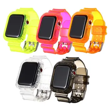 

Shockproof Rugged Protective Case for iWatch Strap TPU Soft Band 38/40mm 42/44mm For apple Series 3 2 1 Watch Protector