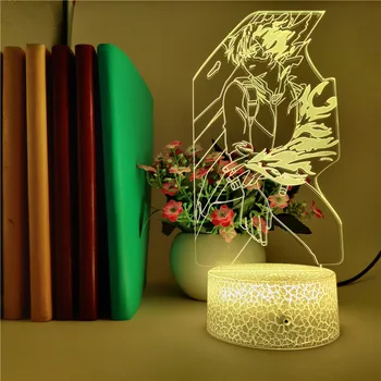 

App Control Led Night Light Todoroki Shouto Figure Anime My Hero Academia 3D 7 Colors Nightlight for Children Study Event Prize