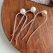 Fashion Metal Pearl Hairpin Hair Sticks Women Hair Clip Simple Elegant Girls Hairclip Hair Accessories Styling Hair Clips