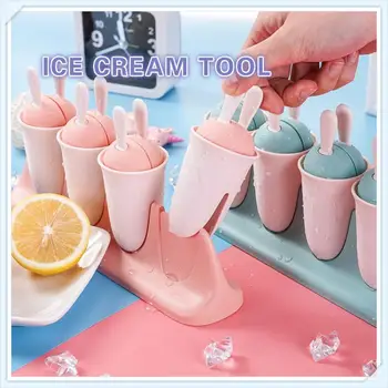 

Creative Ice Cream Tool 4 Cell Pack Ice Lolly Cream Maker Mold DIY Popsicle Mould Frozen Yogurt Icebox Drinks Molds Form For Ice