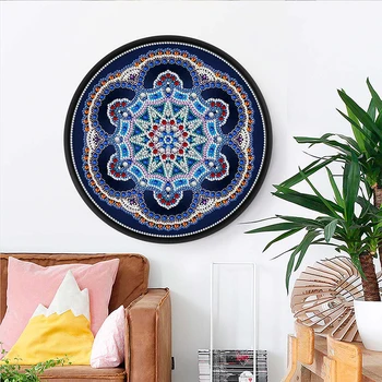 

2pcs 5D Full Drill Diamond Painting Mandala Tassel Cross Stitch Mosaic Kits Home DIY Embroidery Wall Decorative Accessories