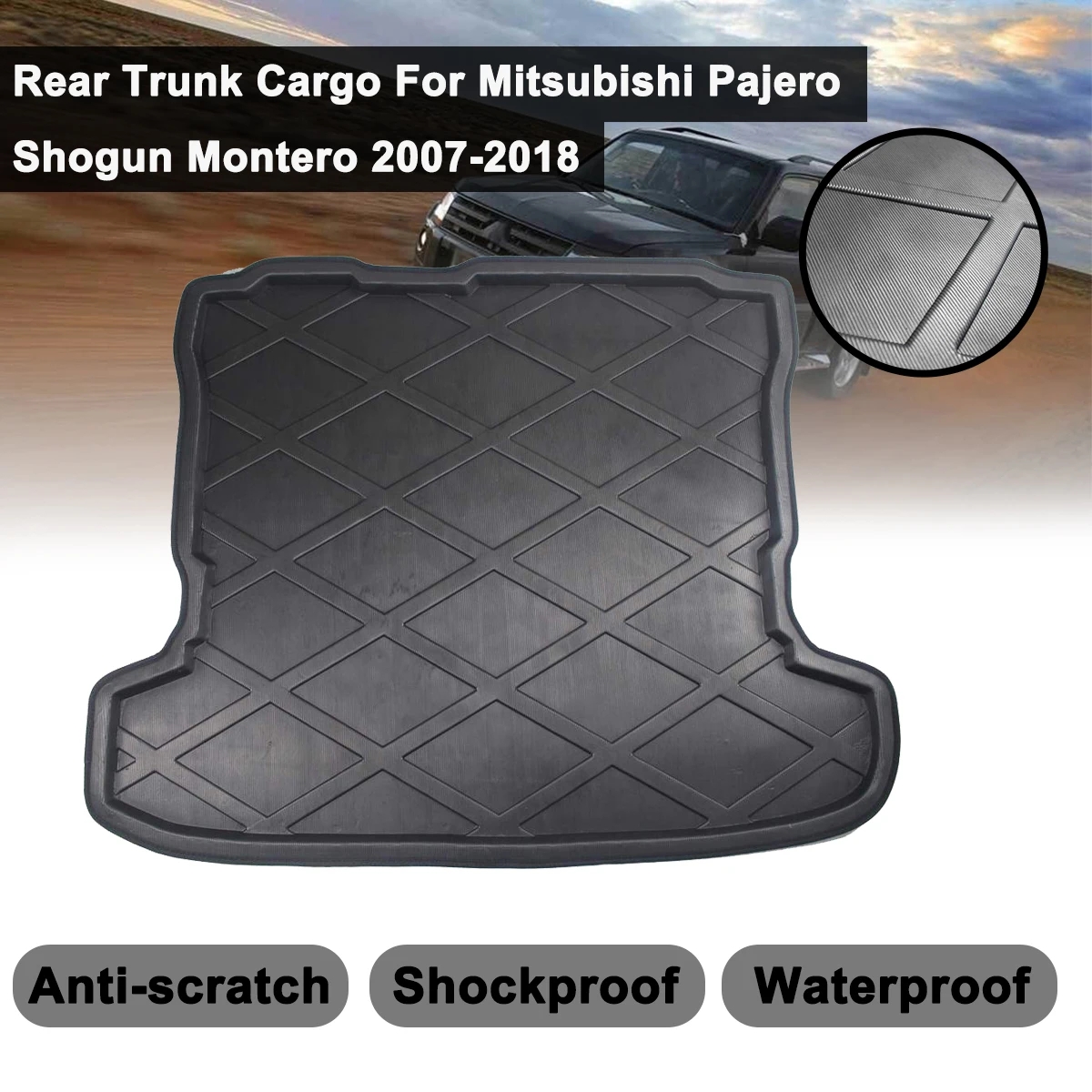 Чехол для багажника Mitsubishi Pajero V97 чехол 2007 2008 2009 2010 2018 поднос обуви коврик матовый| |