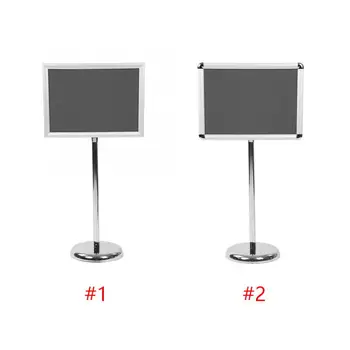 

A3 Adjustable Menu Display Sign Holder Sliver Floor Poster Stand Right Angle/Rounded Corner