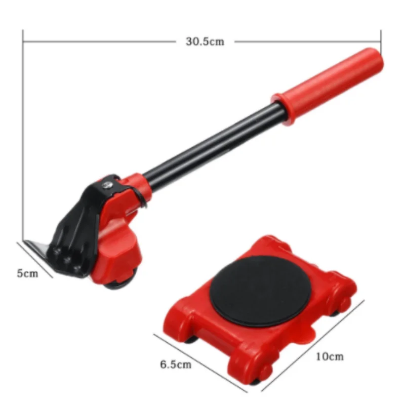 5 Pcs Furniture Moving Transport Roller Set Removal Lifting Moving Tool Set Wheel Bar Mover moving Heavy Stuffs Device Hand Tool,furniture mover set