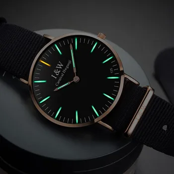 

Fashion Ultrathin tritium Watch Men Top Brand CARNIVAL Quartz Watch Imported movement Luminous Nylon band Sapphire crystal glass