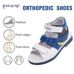 Princepard ортопедическая обувь для детей из натуральной кожи с открытым носком; нескользящие корректирующие сандалии для детей; для маленьких