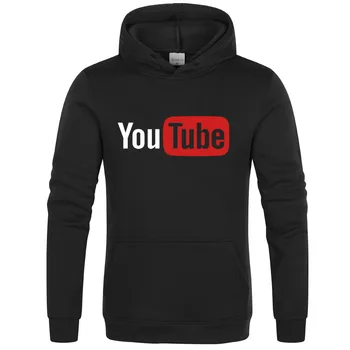 

2020 NEW Autumn Winter Funny Male Hoodies Youtube Printed Sweatshirts Men You Tube Hoodie Men Streetwear Warm Hoody