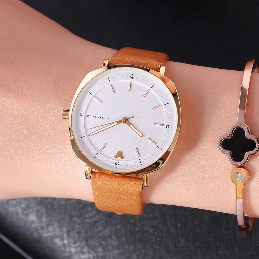 

Disney Fashionable Watch Mickey Simple Watch Women's Korean-style WOMEN'S Watch Quartz Watch Waterproof 279