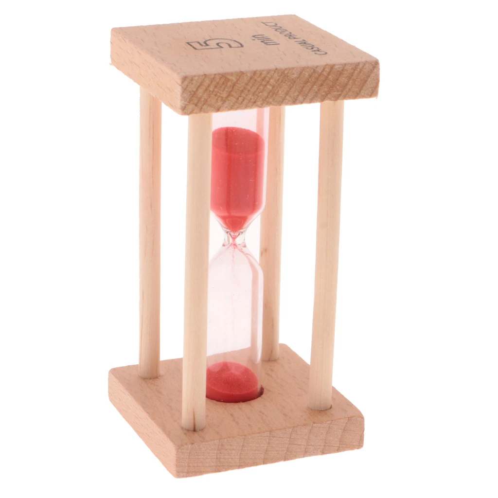 5 Mins Wooden Sandglass Baking/Cooking Timer Hourglass Home/Kitchen Accessories Ornament