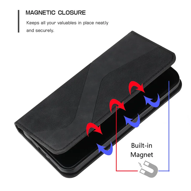 Huawei P40 Lite Case Magnetic Leather Flip Cover on For Funda Huawei P40 Lite E P 40 P40Lite E Pro Wallet Phone Case Bag Coque 3