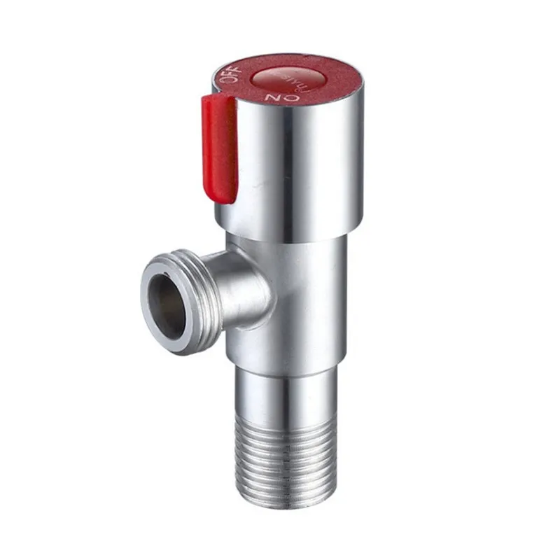 

304 Stainless Steel Angle Valve Brushed Triangle Valve Hot And Cold Water Angle Valve Thickening Explosion-Proof Large Flow Copp