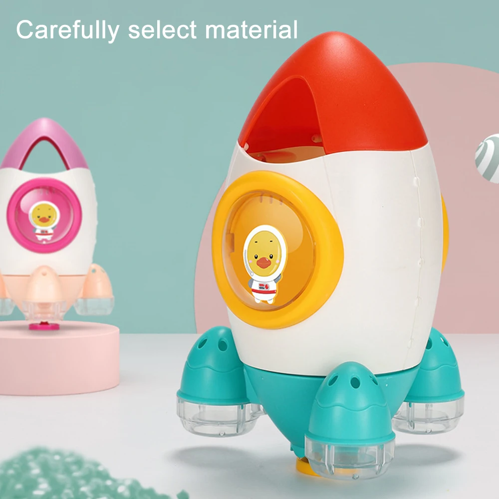 Безопасные игрушки для детей, детские игрушки для купания, игрушки для ванной, игрушки для воды, ракета, распылитель воды, вращающаяся игрушка для воды, Пляжная игрушка