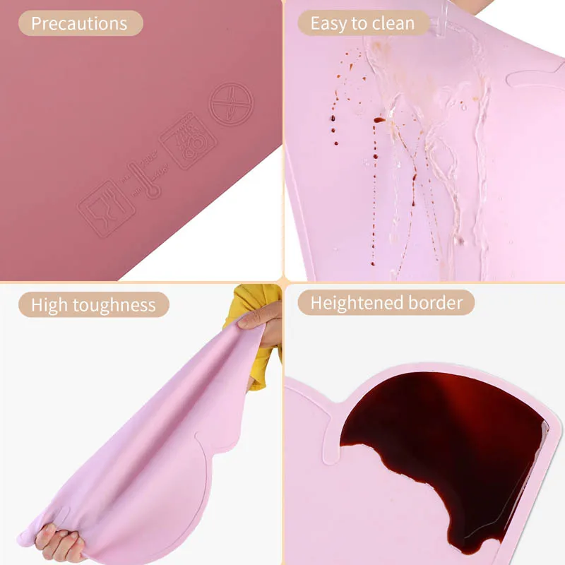 Silicone Baby Placemats Clouds Shape Multicolor Food Grade Silicone Table Placemats Waterproof BAP free 1Pc Baby Product silicone placemat