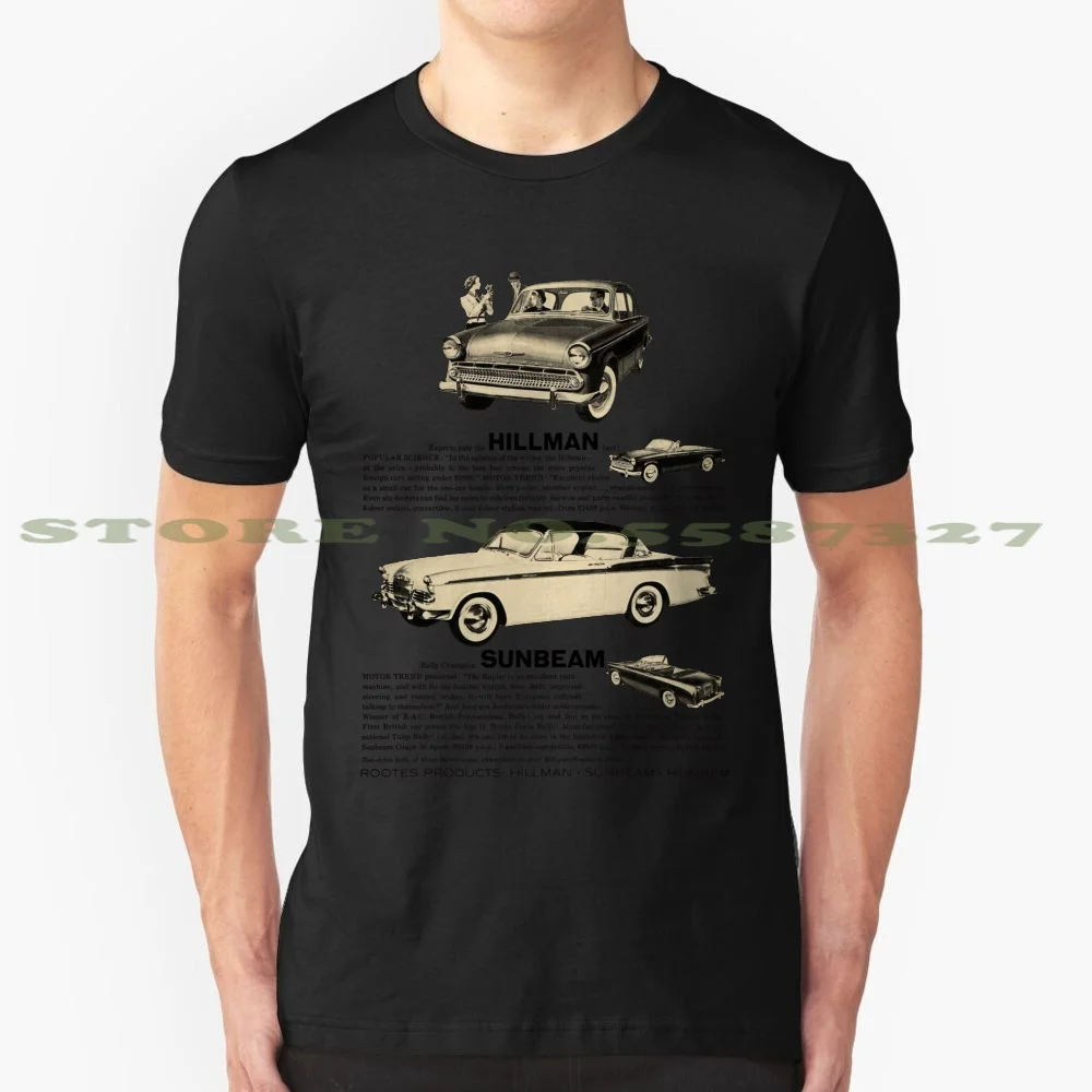 Забавная летняя футболка Hillman Minx / Sunbeam Rapier для мужчин и женщин 1950S 1960S 1970S 50S 60S 70S |