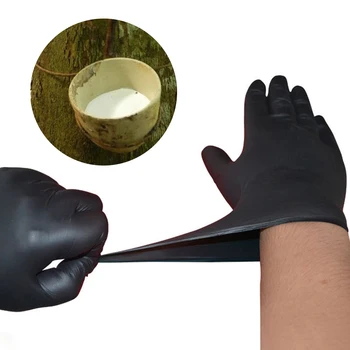 

10/50PCS Disposable Gloves Latex Dishwashing/Kitchen/Work/Rubber/Garden Gloves Universal For Left and Right Hand Black
