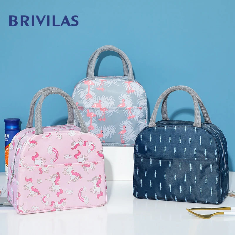 Lunch-Bag Tote Insulation Picnic Travel Brivilas Kids Women Waterproof Portable for Bolso
