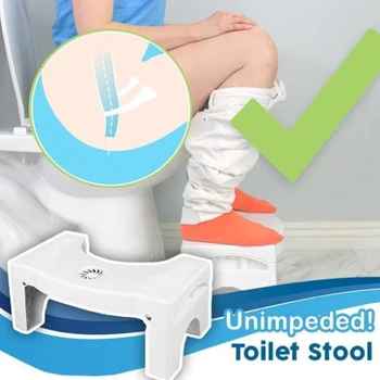 

Multi-Function Folding Toilet Stool Anti Constipation Non Slip Bathroom Potty Toilet Squat Proper Posture Portable Step for Home