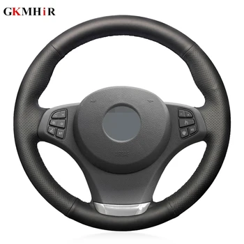 

Black Genuine Leather Hand-stitched Car Steering Wheel Cover for BMW E83 X3 2003-2010 X5 E53 2003-2006
