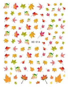 

3D Adhesive Nail Stickers Environmental Protection Nail Stickers Autumn Maple Leaf Halloween Nail Stickers