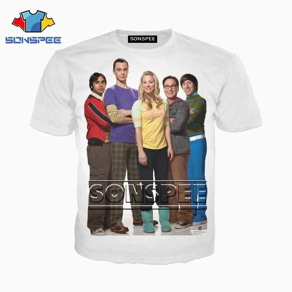 4 SONSPEE The Big Bang Theory Funny3D Футболка с принтом для мужчин и женщин, унисекс, горячая Распродажа, модные хип-хоп футболки, уличная одежда для отдыха, XK38 - Цвет: 4