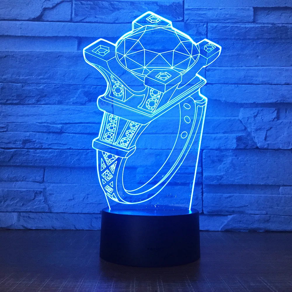 

Diamond Ring Model 3d 7 Color Led Night Lamps For Kids Touch Led Usb Table Lampara Lampe Baby Sleeping Nightlight Drop Ship