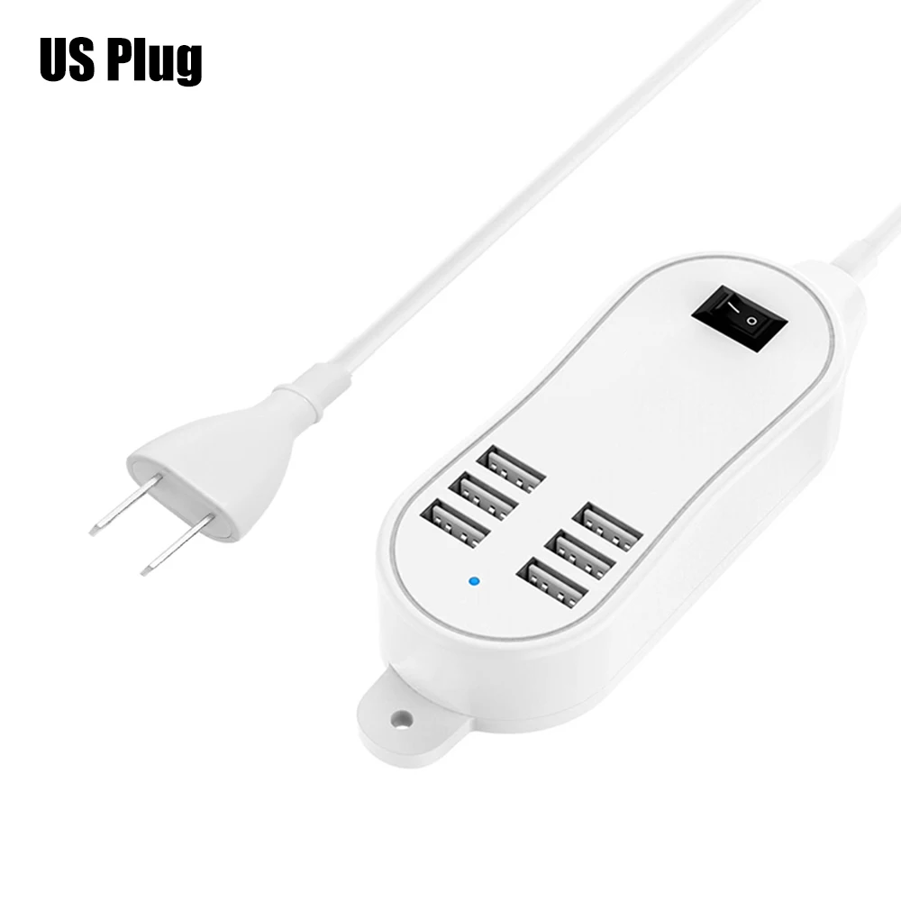 Зарядное устройство Док-станция 6 портов USB зарядное устройство концентратор 25 Вт 5A EU/US вилка настольная настенная розетка адаптер питания для быстрой зарядки для телефона планшета Universa