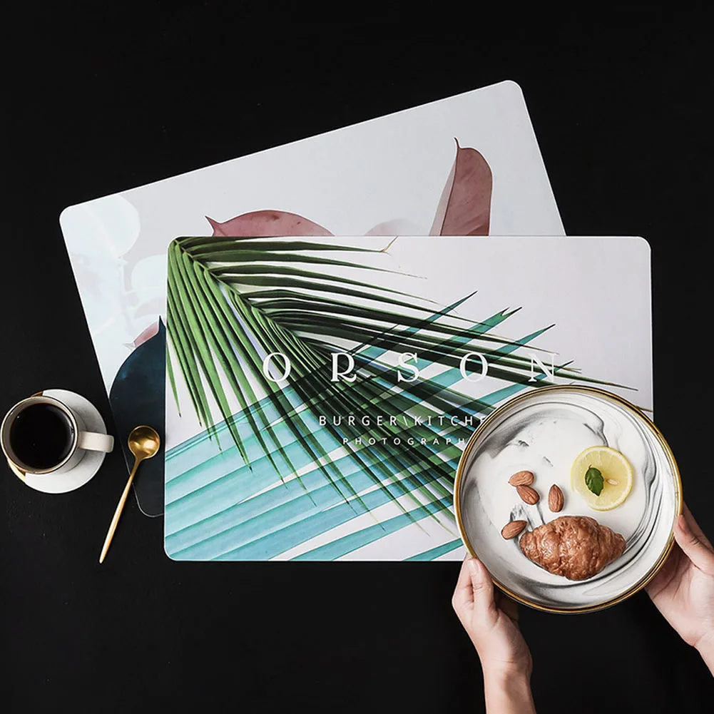 45x30 см простой стиль свежий зеленый лист живопись тропические растения коврик