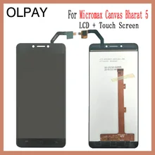 OLPAY для Micromax Canvas Bharat 5 ЖК-дисплей+ сенсорный экран дигитайзер сборка замена стекла и инструментов