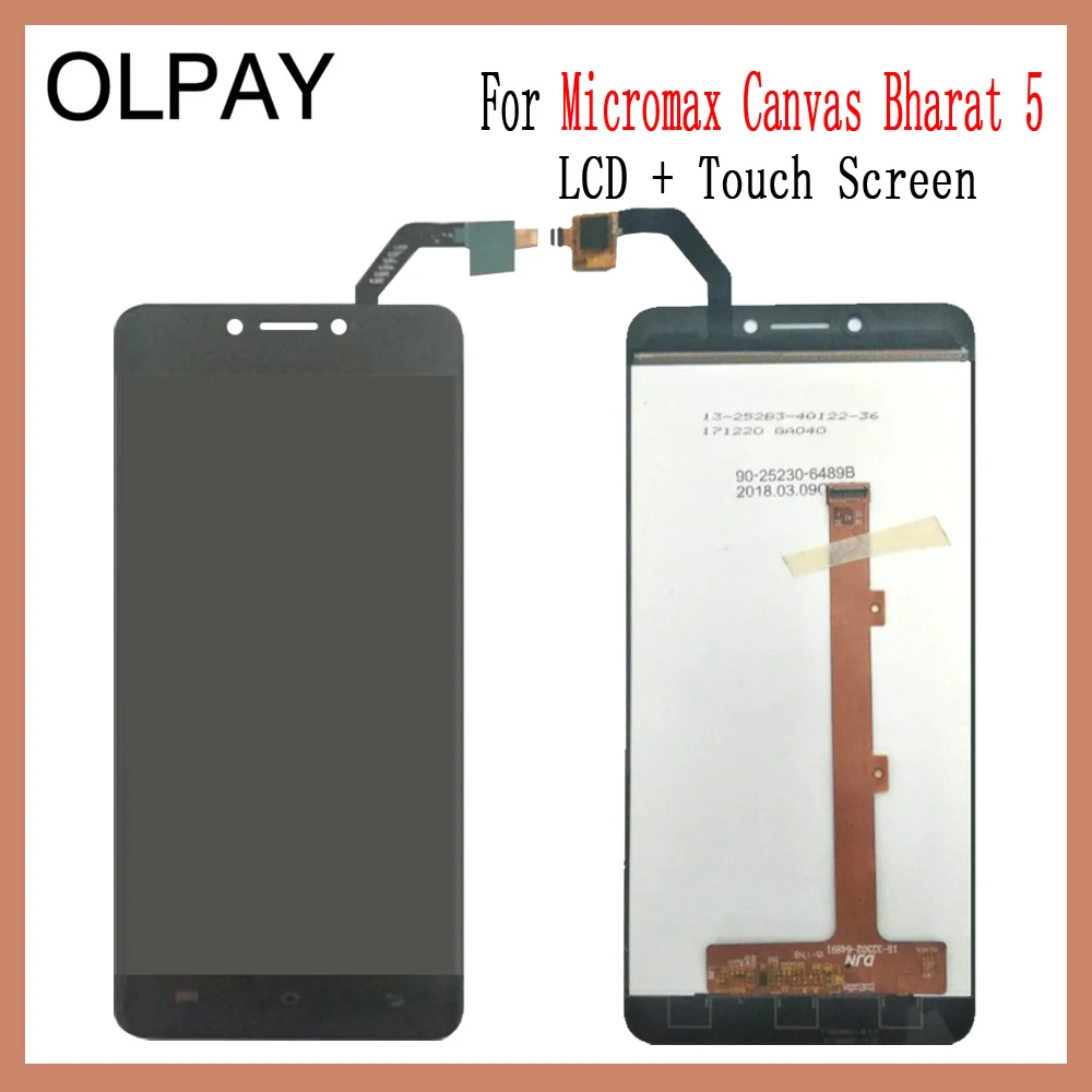

OLPAY For Micromax Canvas Bharat 5 LCD Display + Touch Screen Digitizer Assembly Replacement Glass And Tools