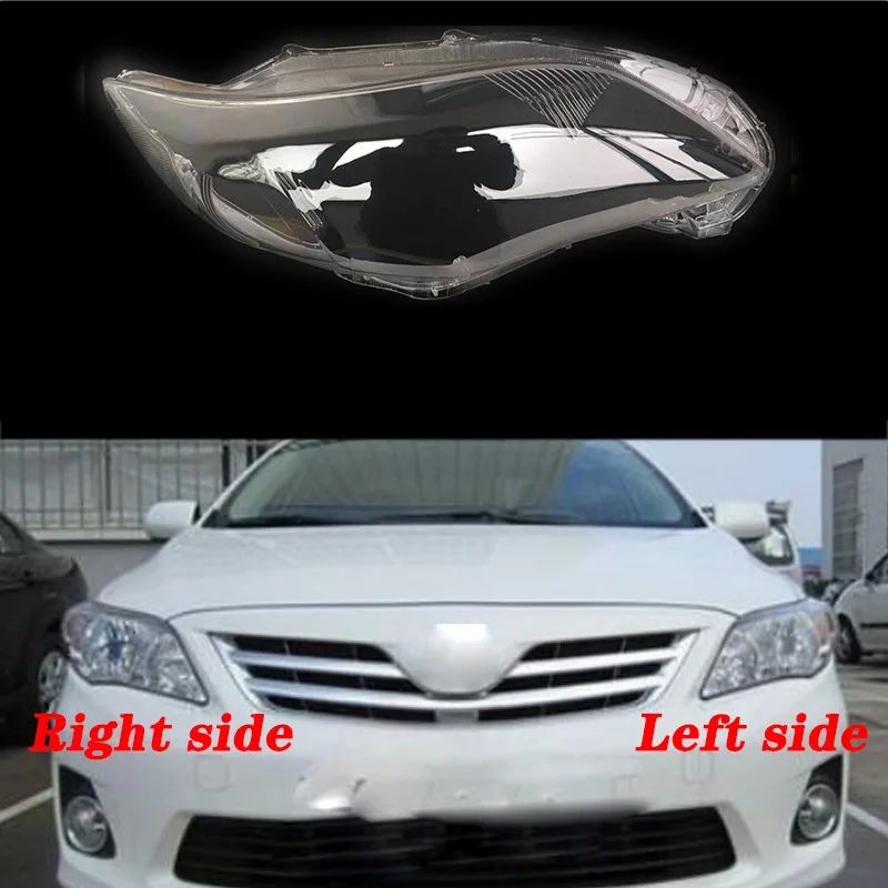 Для toyota corolla 2011 2013 передние фары стеклянная лампа затеняющая крышка чехол для