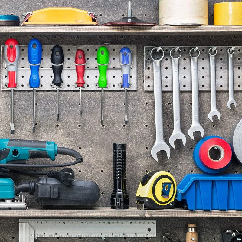 2 Pcs Screwdriver Holder for Pegboard with tool storage rack