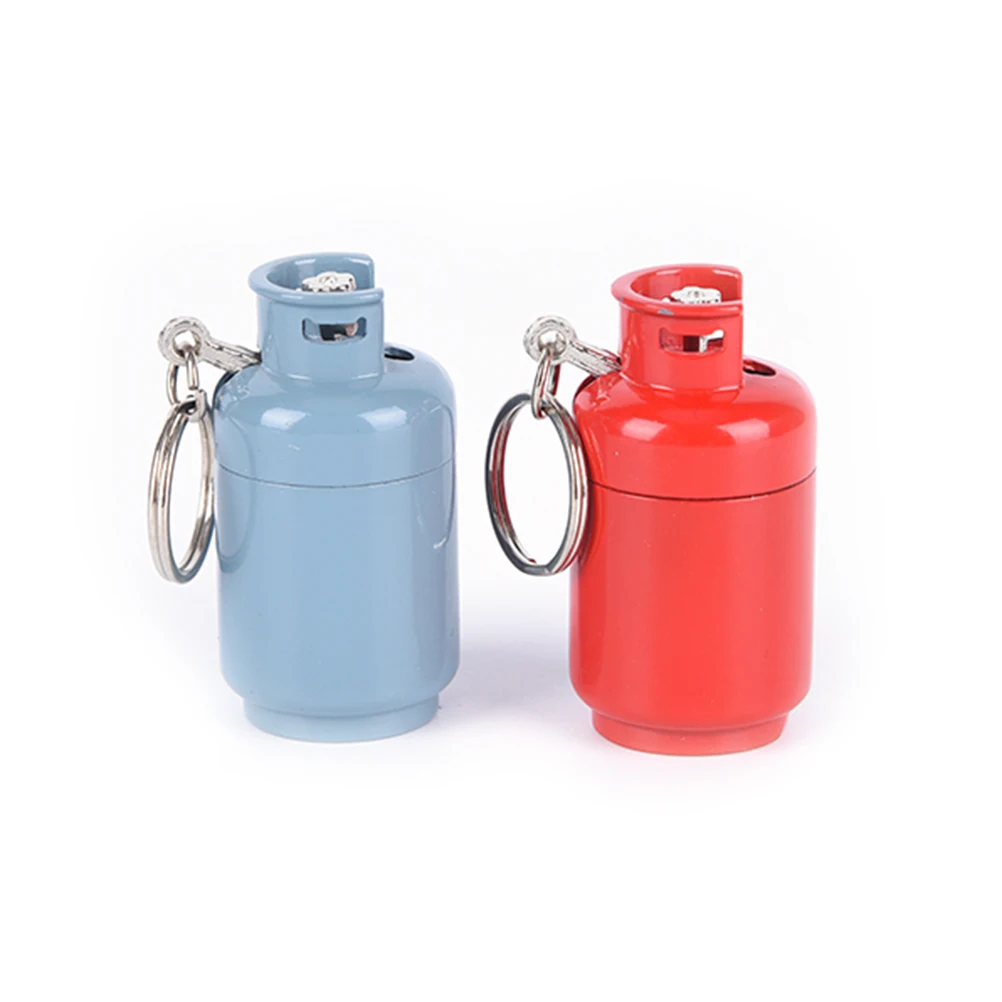 Refillable Butane Cigarette Cigar Flame Lighter Lovely Mini Gas Cylinder Shaped key chain for Man NO GAS Till U fill Gift | Украшения и