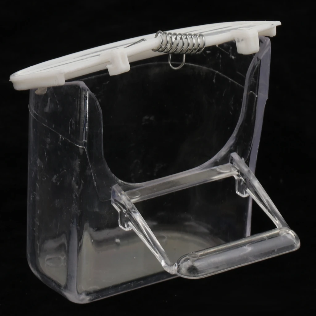 No Mess Split Bird Feeder - Seed Food Feeding Container with Perch Cage Accessories