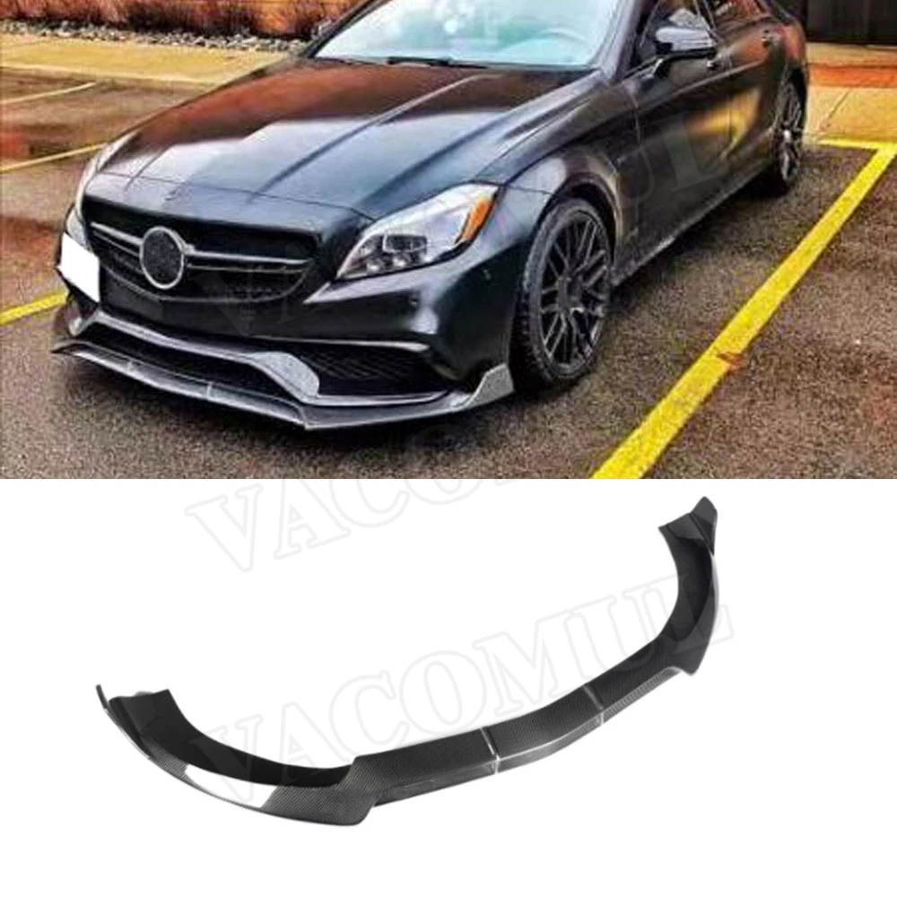 Carbon Fiber Front Lip Spoiler For Mercedes Benz W218 Cls63 Amg Sedan 4 Door 15 17 B Style Car Head Bumper Chin Guard Bumpers Aliexpress
