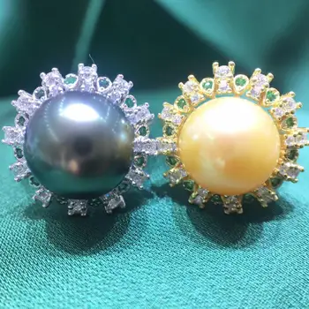 

Hot Classical 925 Silver Adjustable Ring Settings Base Findings Mountings Parts for Oyster Pearl Corals Jade Beads Stones