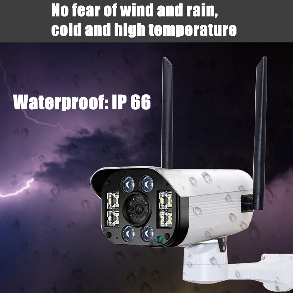 Full Color Night Vision Outdoor Weatherproof Home Surveillance Security IP Camera WiFi Camera Pan Tilt 1080P HD Bullet Camera