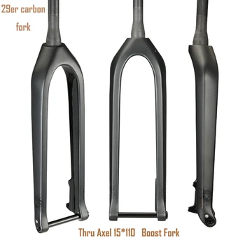

2020 LEXON Carbon Downhill Fork MTB Bicycle Front Fork 1-1/8"-1-1/2" Mountain Bike Rigid Forks Axle Thru 15x110mm