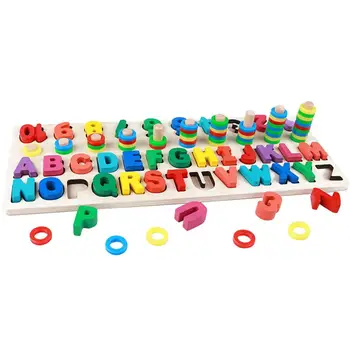 

1 Set Creative Wooden Colorful Novelty Funny Educational Toy Early Learning Toy Puzzle Toy Math Toy for Kids Babies Children