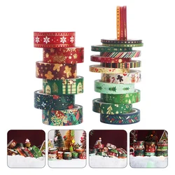 Rouleaux de rubans d'emballage pour cadeaux de noël, Washi, décoration de fête 