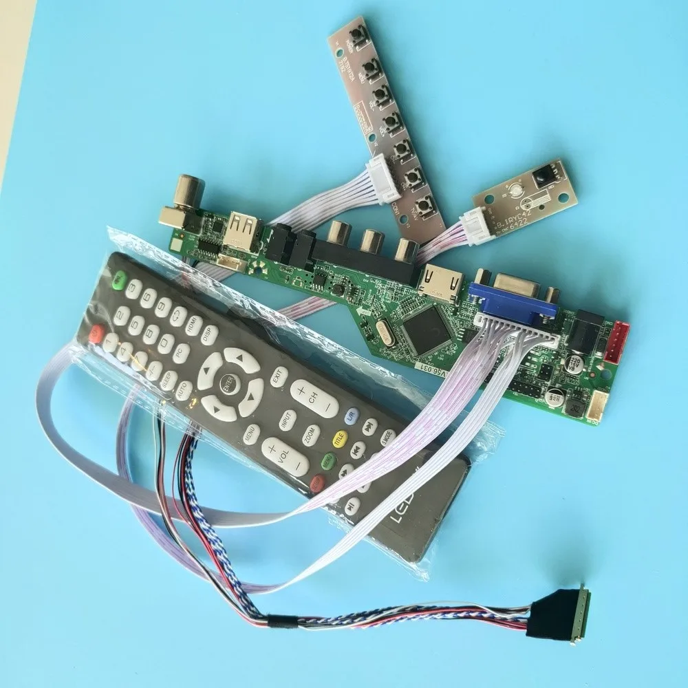 LTN156AT24-T01 For LCD LED screen Controller Board Driver TV+HDMI+VGA+AV+USB Kit