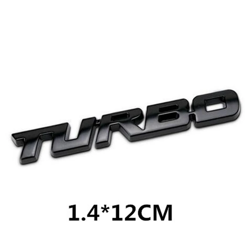Car 3D Metal Chrome Zinc Alloy Modified Turbocharged Turbo Metal Sticker Car Styling Auto Turbo 3D Emblem Badge Sticker