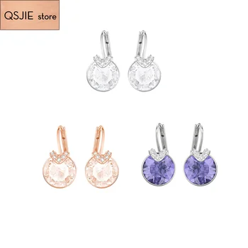 

High quality SWA V-shaped crystal ladies earrings