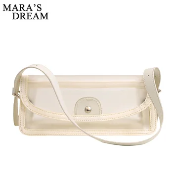 

Mara's Dream 2020 New Solid Color Fashion Summer Transparent Small Bag Simple and Versatile Underarm Bag Shoulder Bag