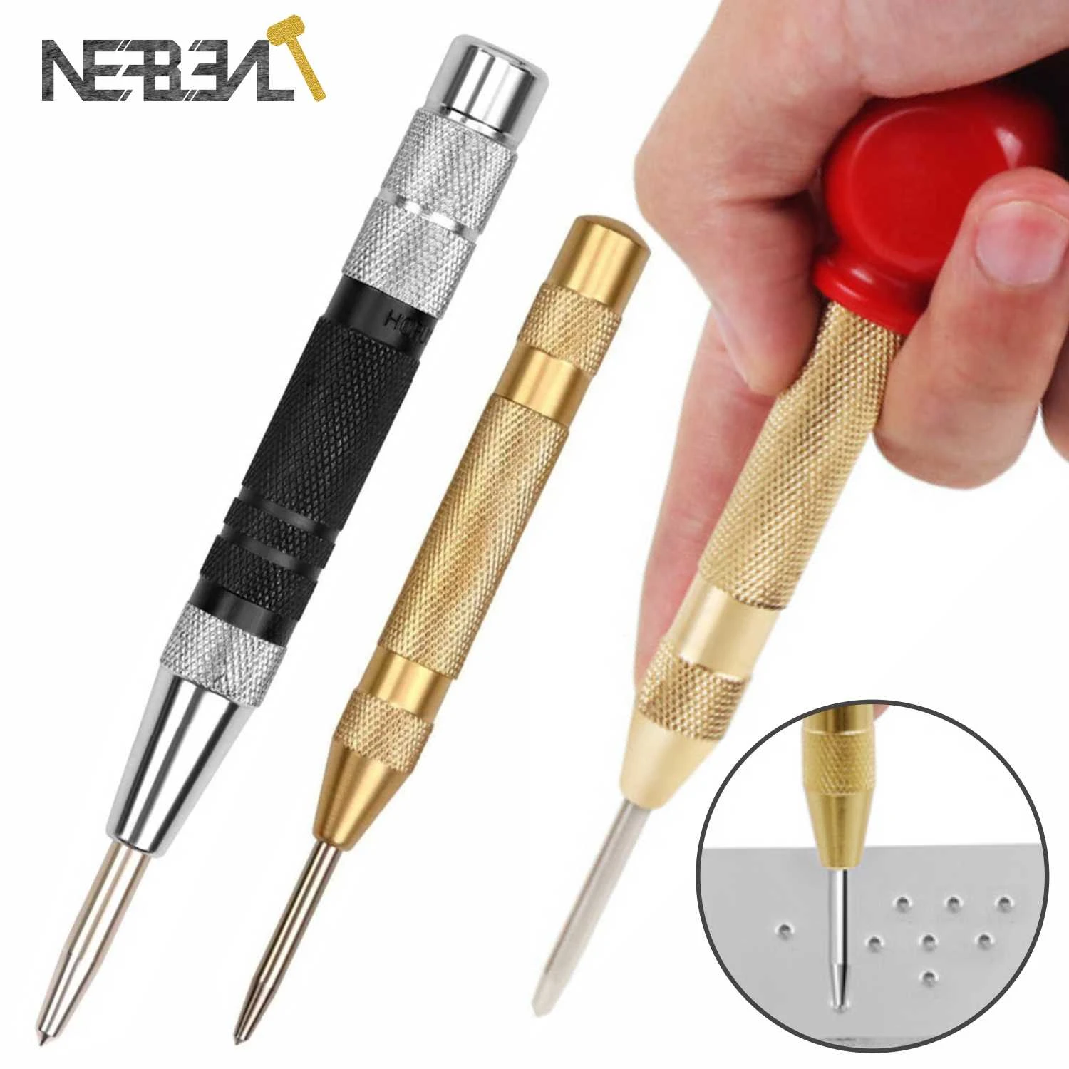 Automatic Center Pin Punch Spring Loaded Marking Starting Holes