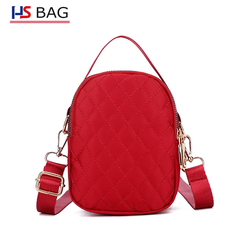 

New Style Fashion Rhombus Bag Women's Lightweight Waterproof Nylon Bag Simple Versatile Multilayer Large Capacity Handbag