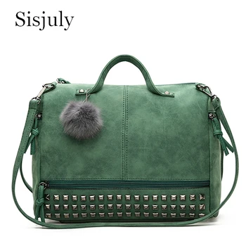 

Vintage Nubuck Leather Handbags Women Bags Designer Rivet Hand Bags Ladies Casual Crossbody Bags for Women Top-Handle Bag Bolsa
