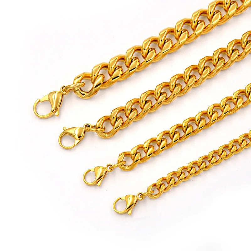 Мужские ожерелья из нержавеющей стали, золотые длинные цепочки, ожерелья, большие ювелирные изделия на шею в стиле стимпанк, хип-хоп, мужских аксессуаров